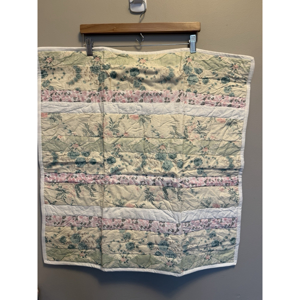 (3) LinenSource Pinwheel Patchwork Quilted Euro 26” Shams Floral New In Package